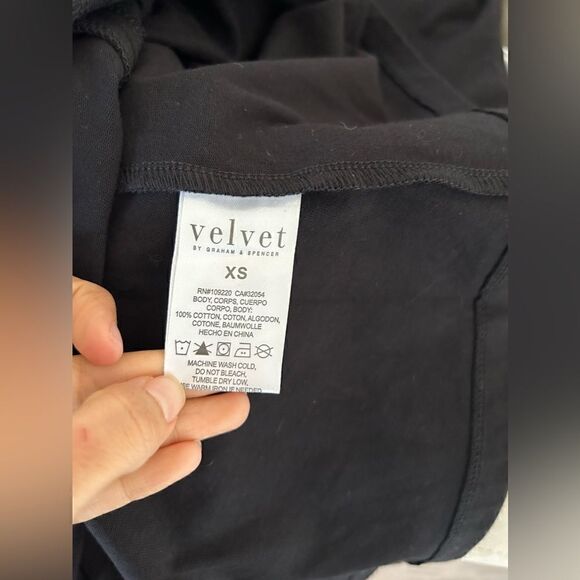 NWT Velvet By Graham & Spencer For Anthropologie Black Puff Sleeve Dress - Picture 12 of 12